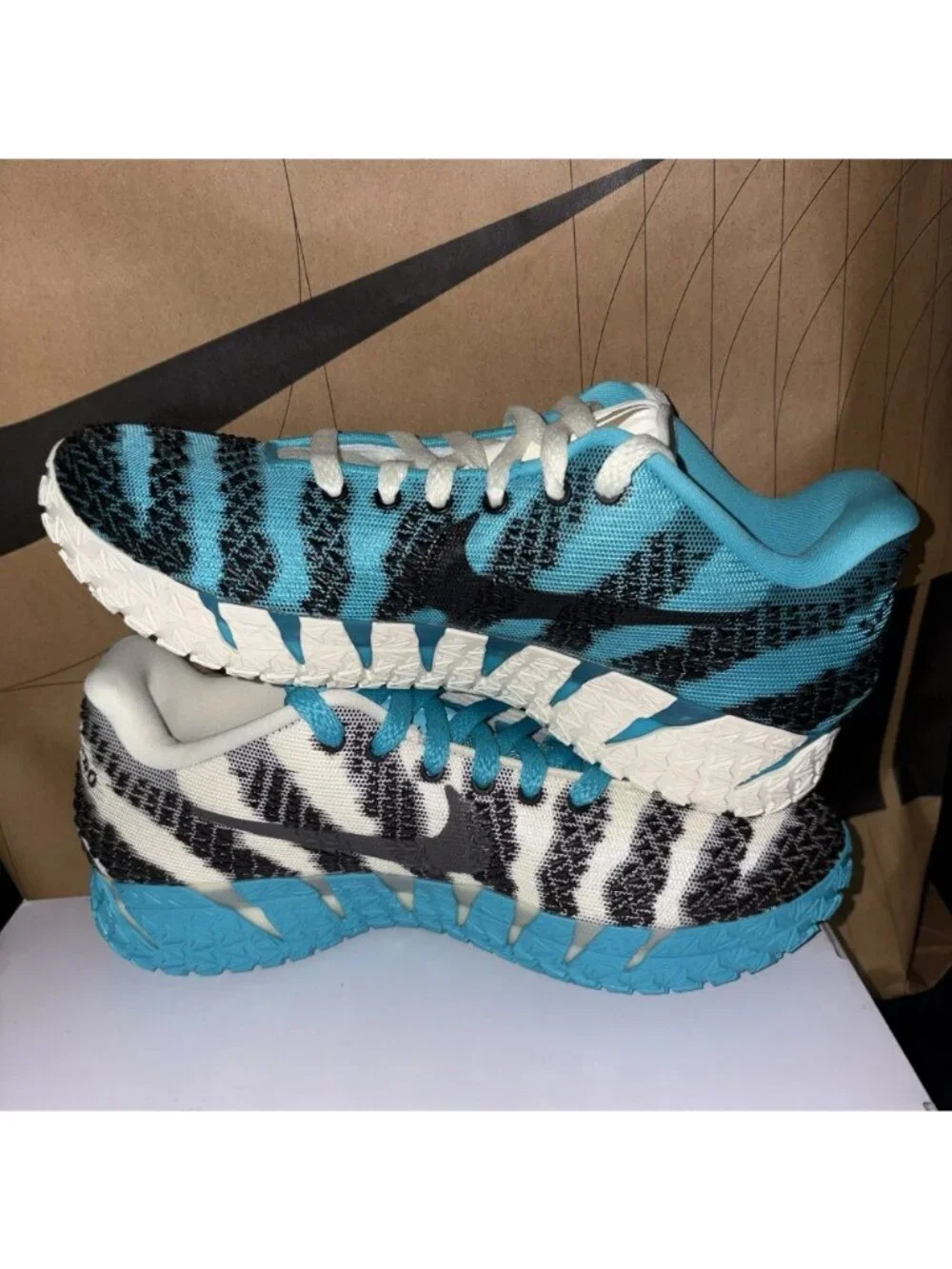 NEW Nike Ja 3 By You Mismatch Blue White IO7565-900 Men Size 7.5, Womens Size 9